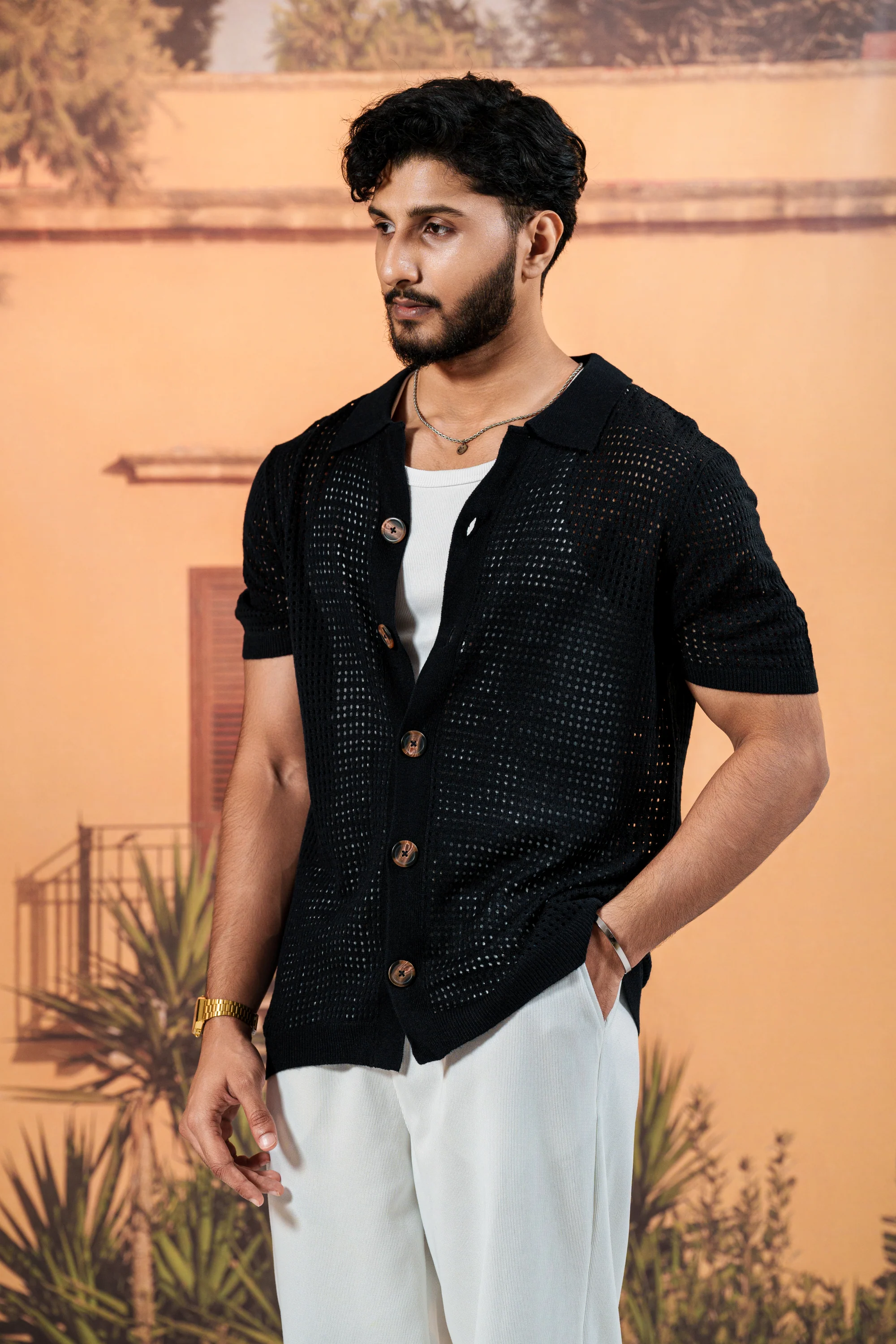 Amalfi Navy Resort Knit Shirt - Image 5