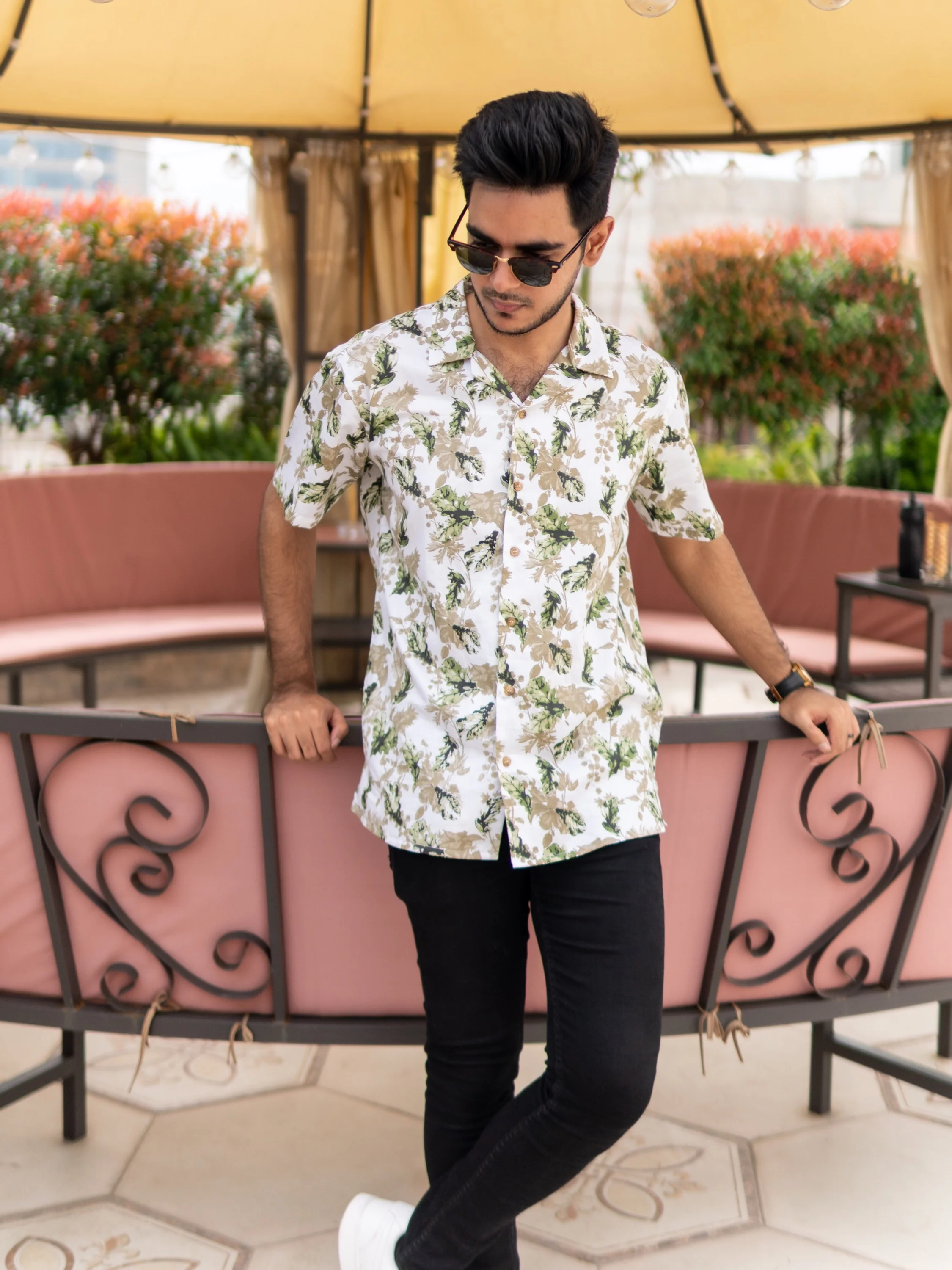 Green Floral Print Shirt - Image 4