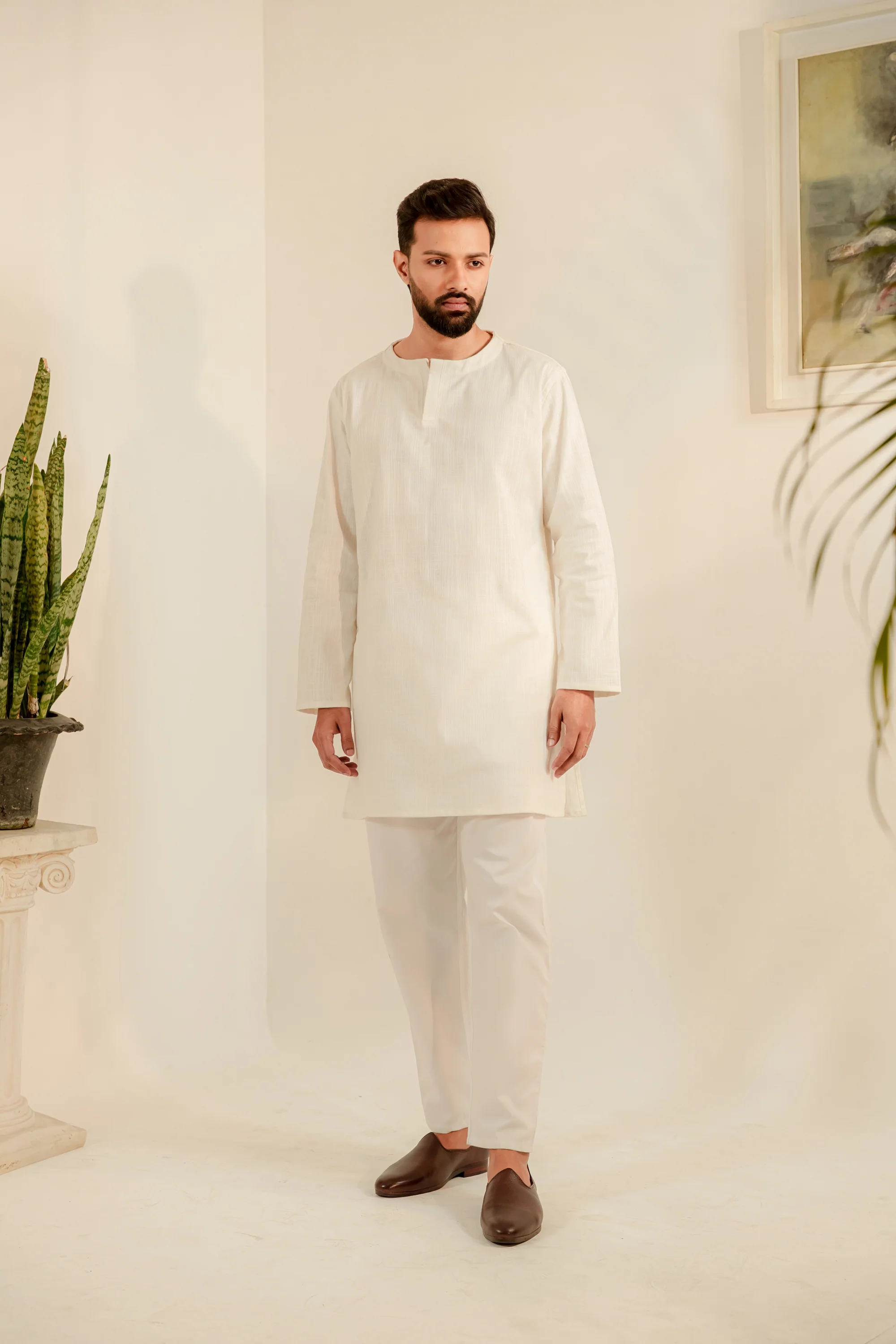 Kiyaan Khaadi Panjabi – White - Image 3