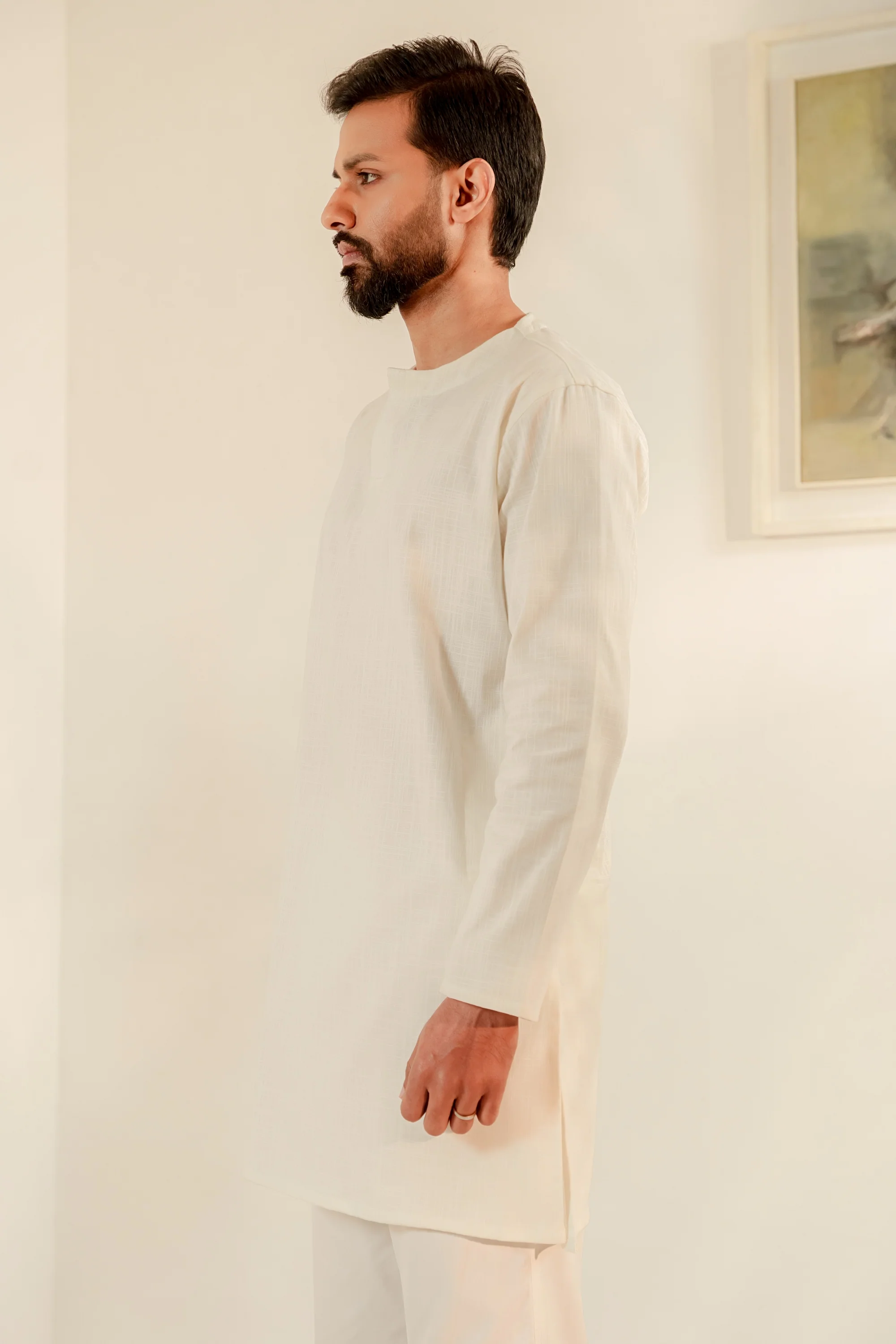 Kiyaan Khaadi Panjabi – White - Image 5