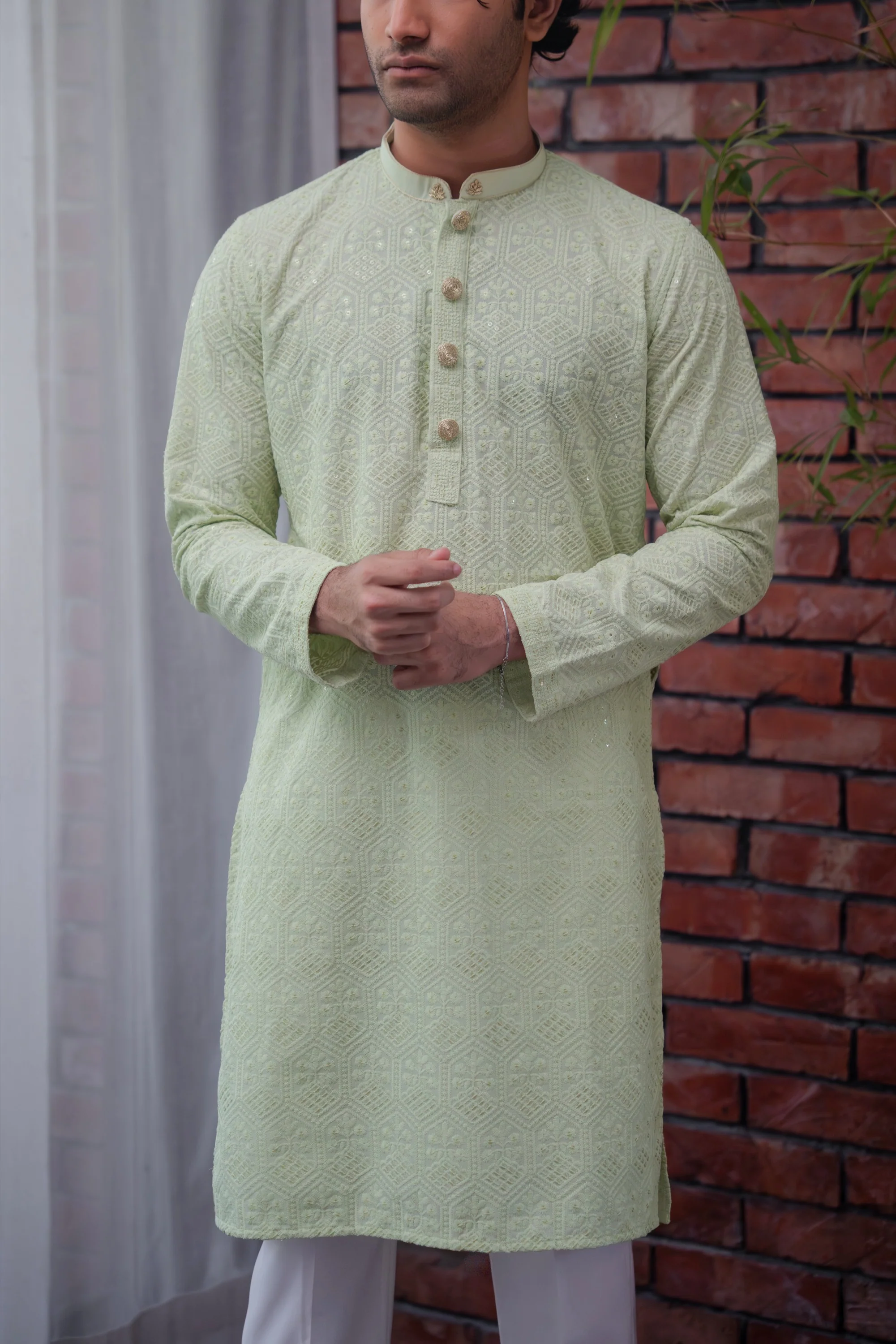 Ishaan Panjabi in Pastel Green - Image 4