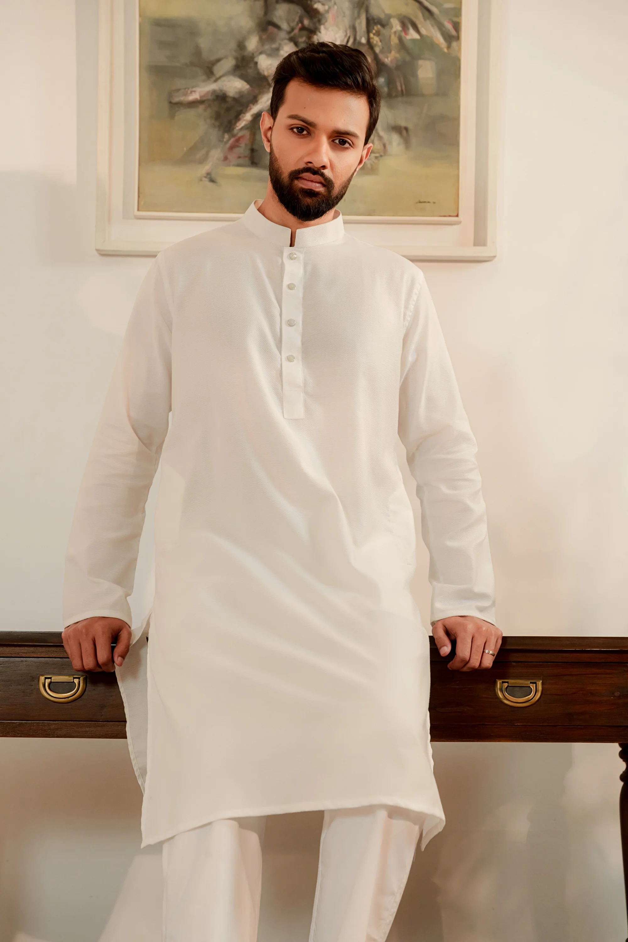 Mehmet Crisp White Panjabi - Image 3