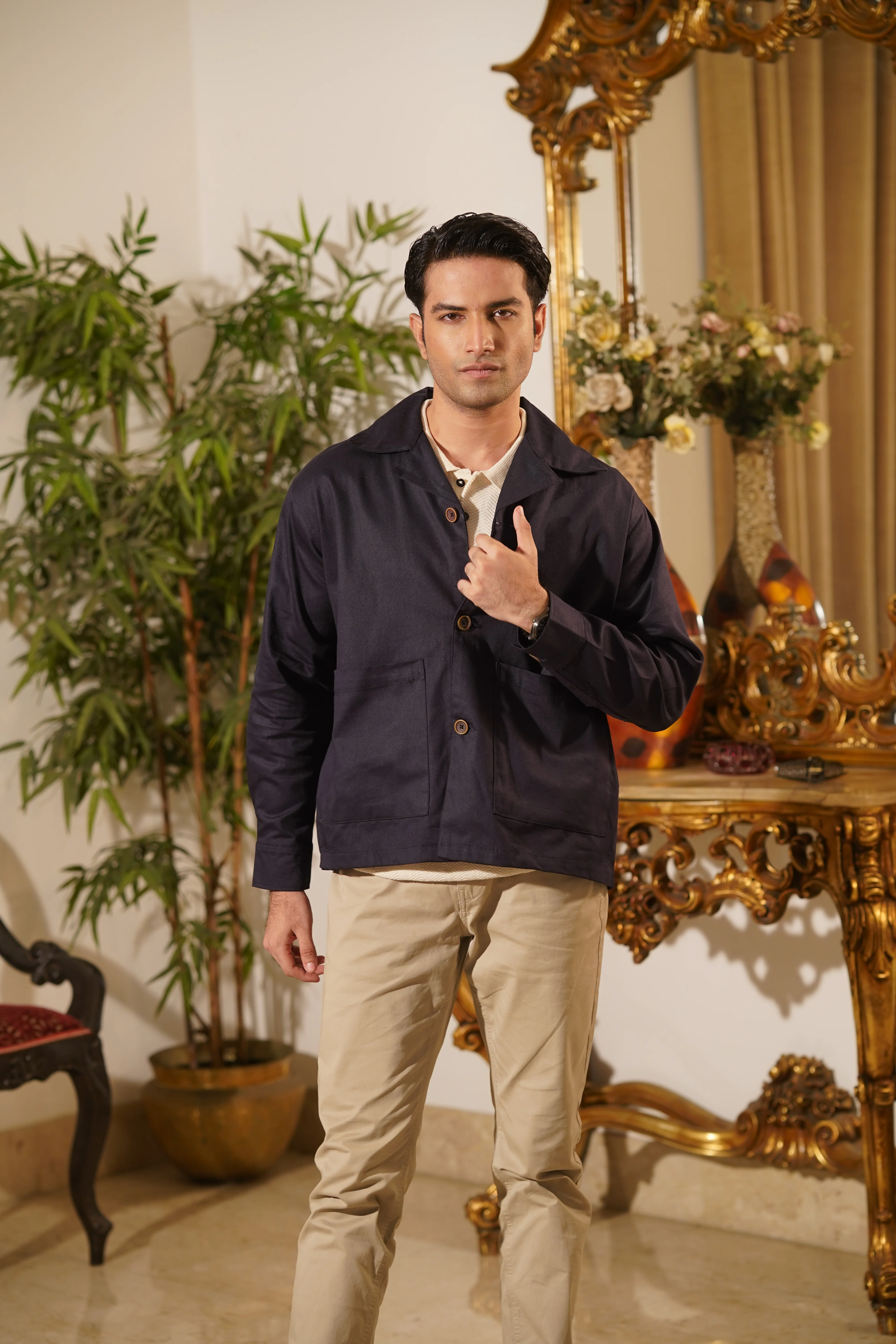 Salvatore Navy Oversized Safari - Image 7