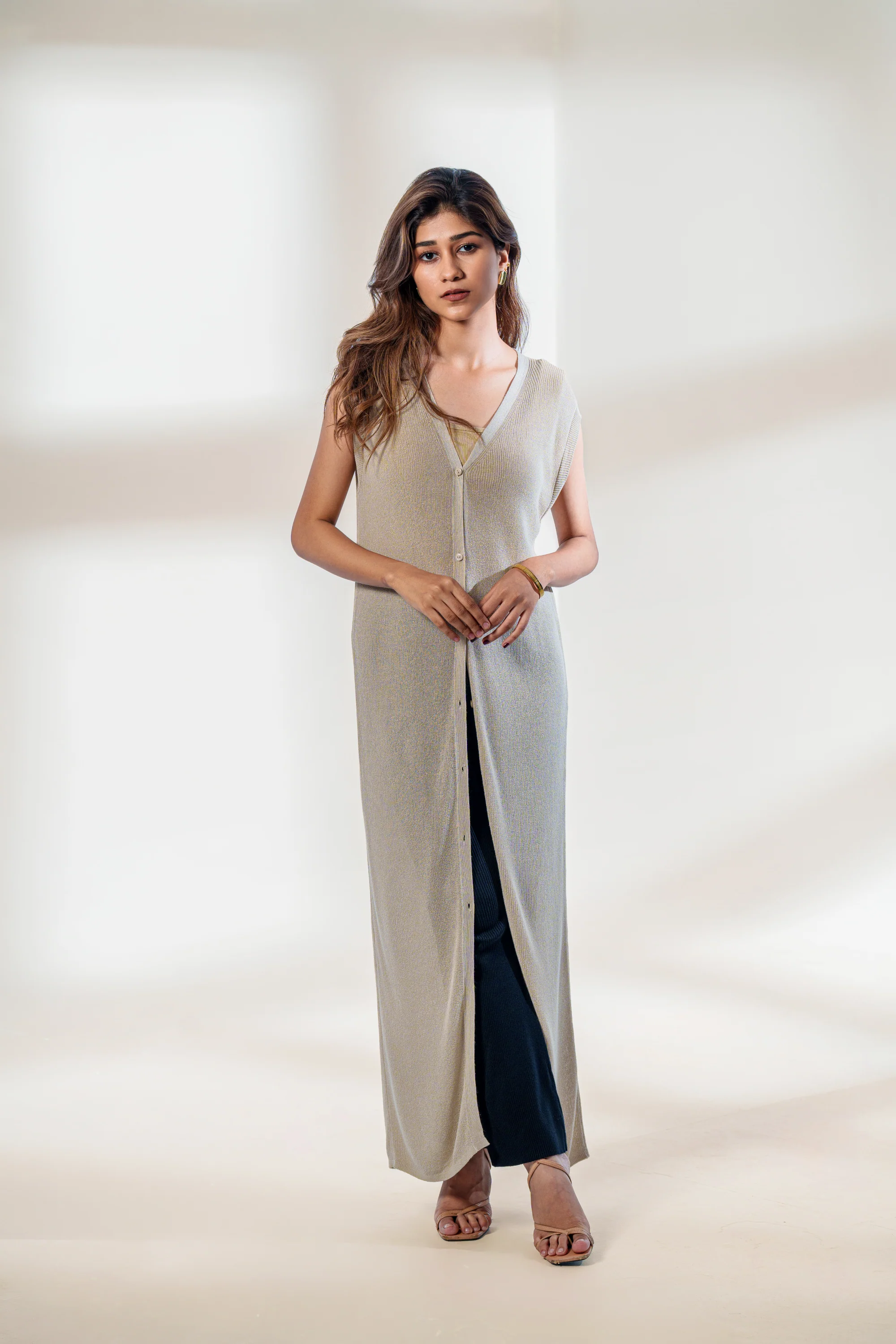 Vivian Beige Dress - Image 3